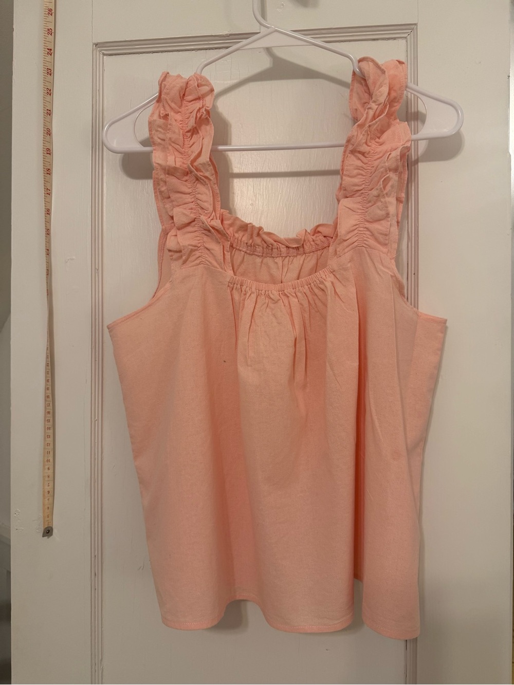 Peach Ruffle Lounge Set Two Piece Pajama Set